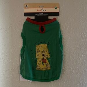 Disney Green Dog Shirt with Red Trim